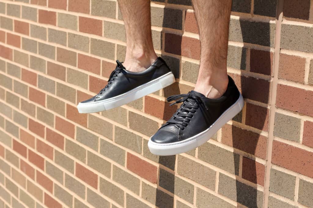Sneakers with no-show socks