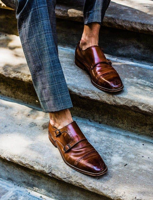 Dress shoes with no-show socks