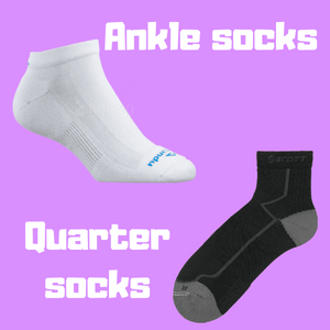 Ankle vs quarter socks