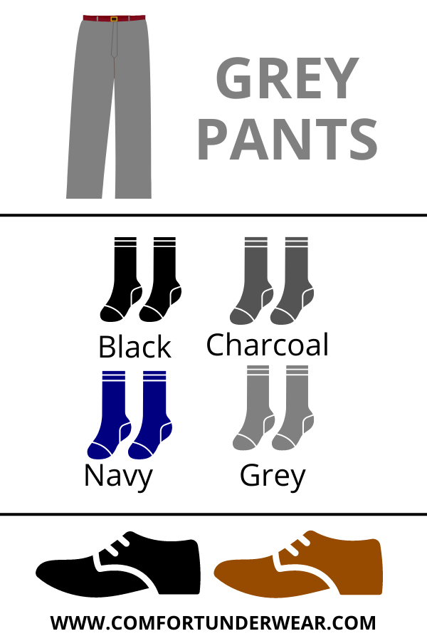 How to pair grey pants with dress socks and dress shoes?