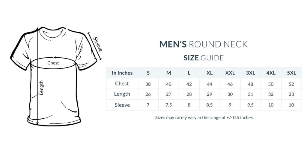 Undershirt measurement guide