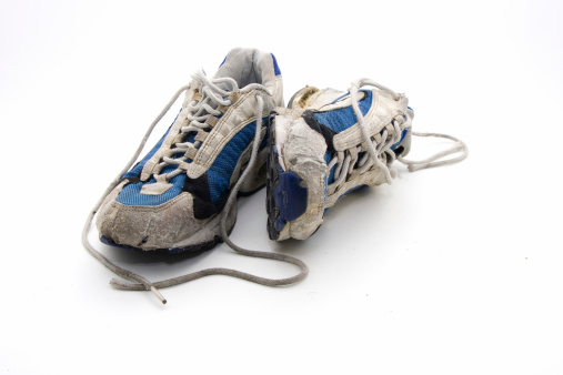 Damaged shoes can cause blisters