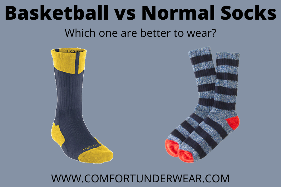 Basketball socks are more compressive than normal socks