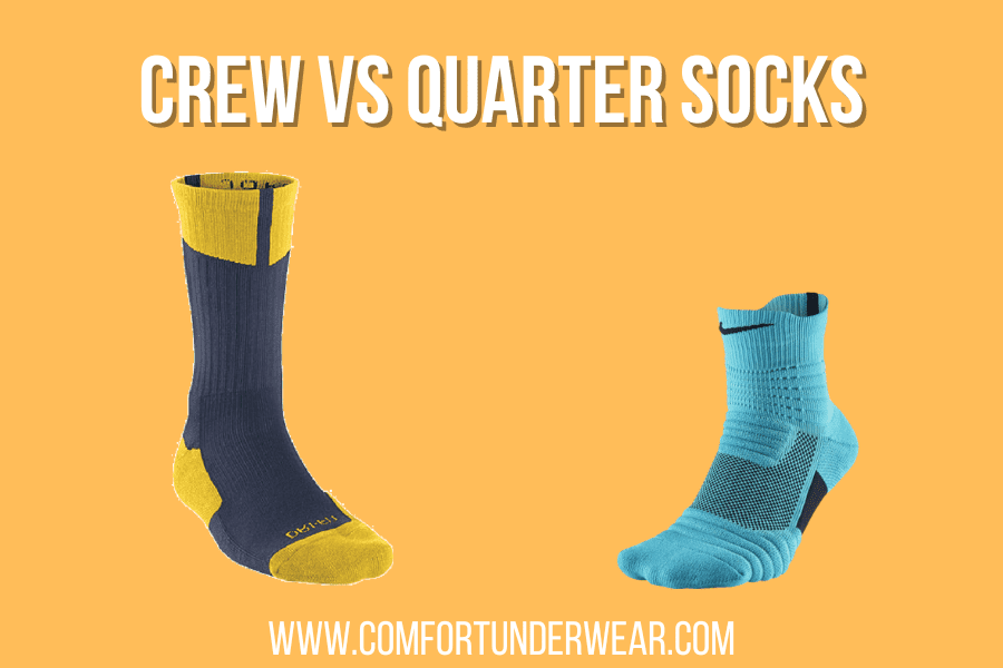Crew vs quarter socks