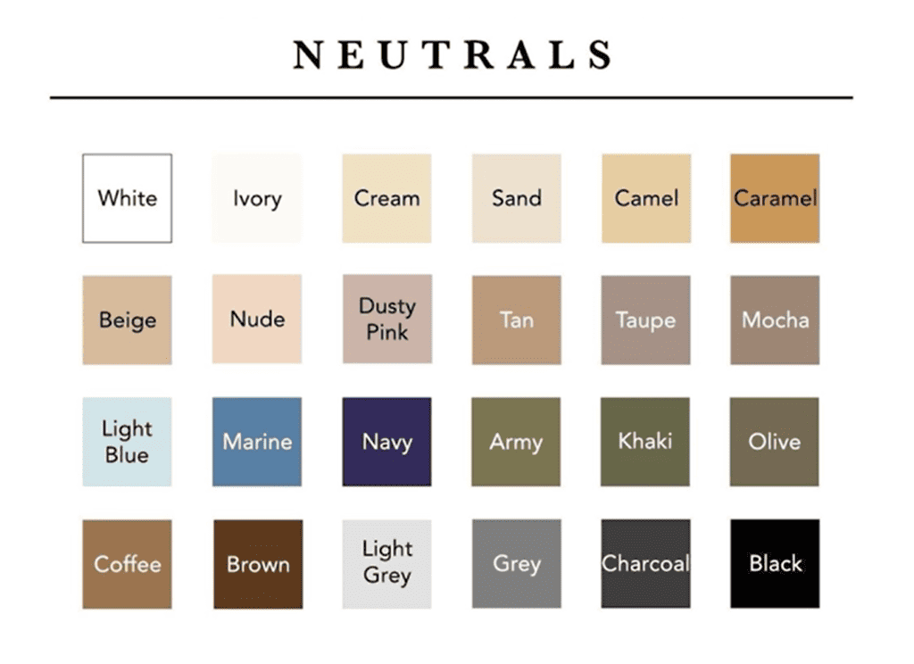 Neutral colors for socks