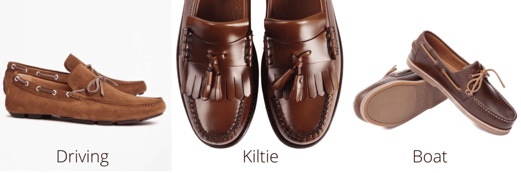 Driving, Kiltie and Boat loafers