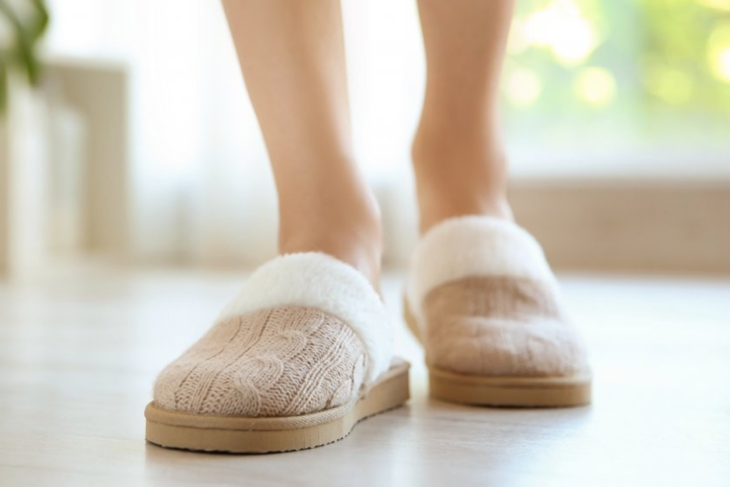 Wear slippers at home to prevent socks from tearing.