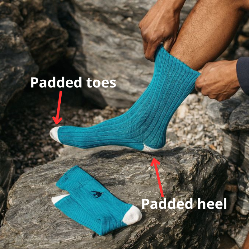 Padded walking socks