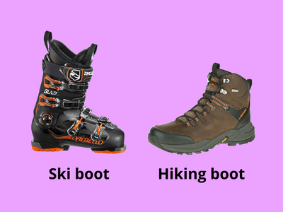 Ski boots vs hiking boots