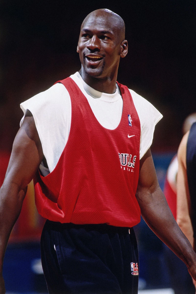 Michael Jordan wearing undershirt